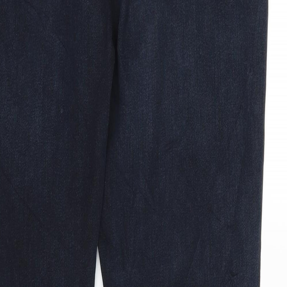 Topshop Womens Blue  Denim Straight Jeans Size 32 in L29 in
