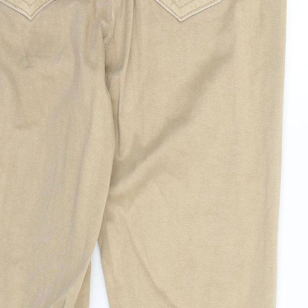 F&F Womens Beige   Chino Trousers Size 8 L24 in