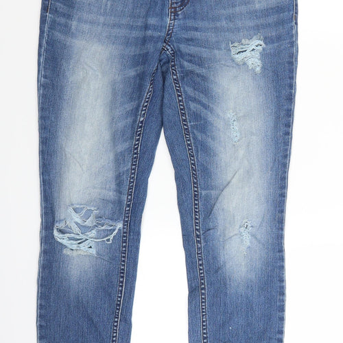 Jaqueline deYong Womens Blue  Denim Straight Jeans Size 30 in L26 in
