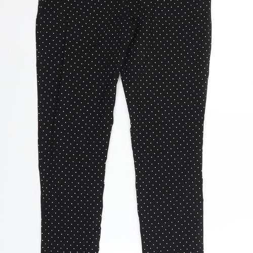Primark Womens Black Polka Dot  Trousers  Size 12 L29 in