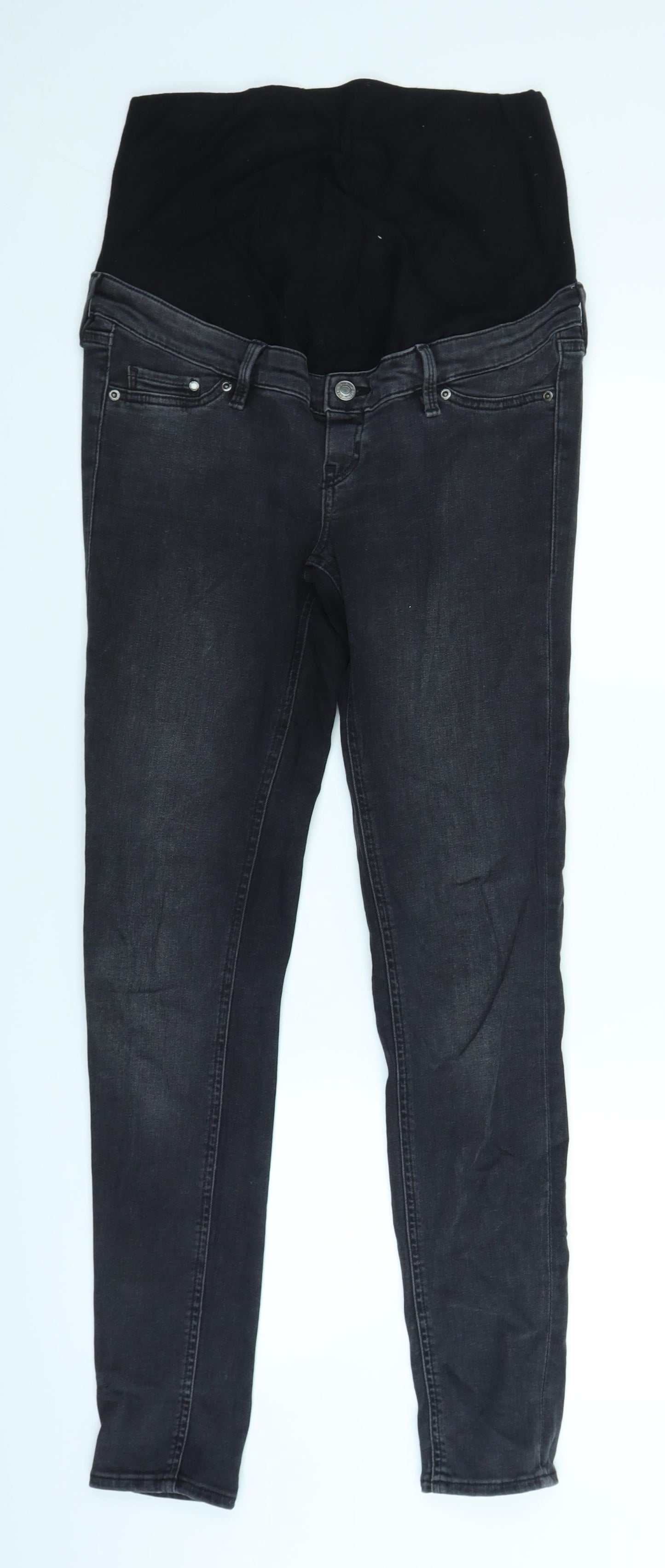 H&M Womens Grey  Denim Skinny Jeans Size 8 L30 in