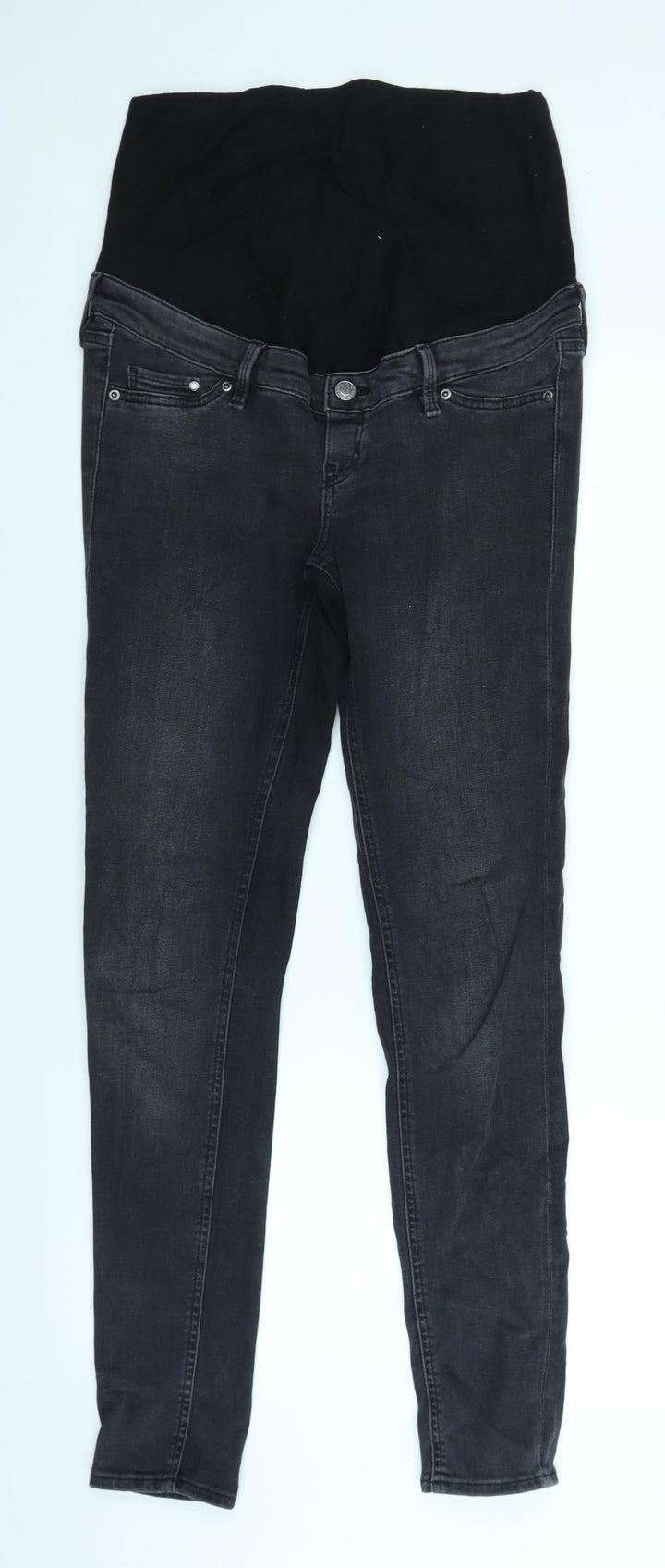 H&M Womens Grey Denim Skinny Jeans Size 8 L30 in
