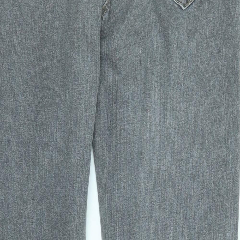 Marks and Spencer Womens Grey  Denim Straight Jeans Size 10 L26 in