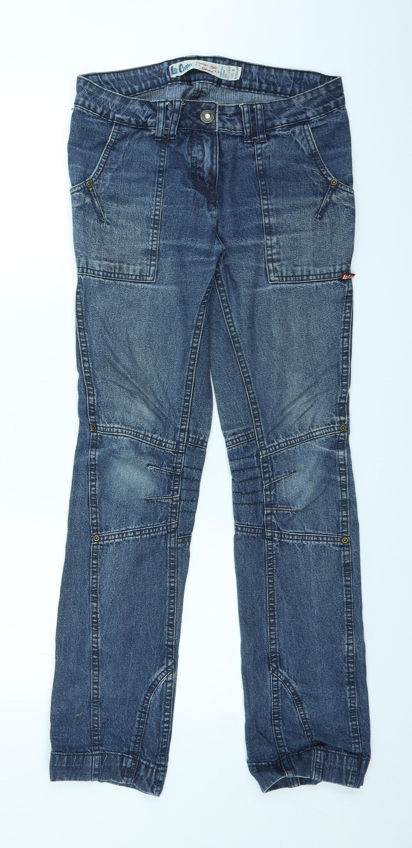 Lee Cooper Womens Blue  Denim Straight Jeans Size 8 L29 in