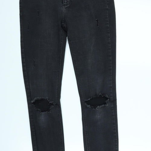 Primark Womens Black  Denim Skinny Jeans Size 10 L26 in