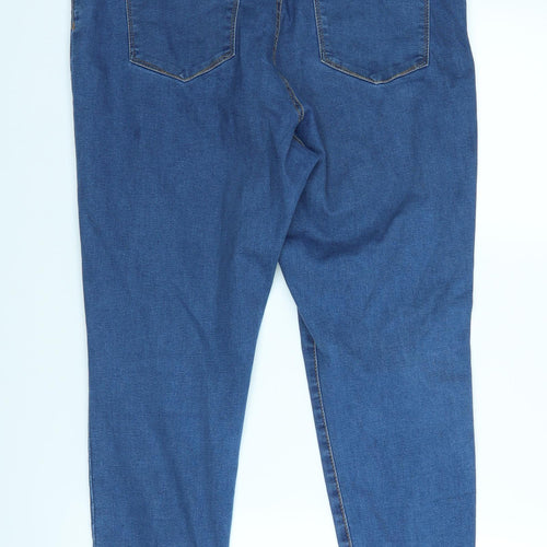 Denim & Co. Womens Blue  Denim Straight Jeans Size 18 L24 in
