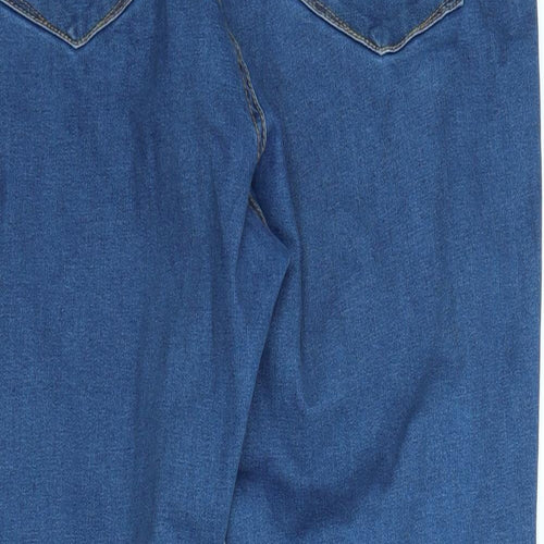 Denim & Co. Womens Blue  Denim Straight Jeans Size 18 L24 in
