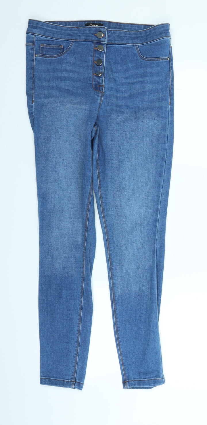 Denim Womens Blue Denim Straight Jeans Size 12 L26 in