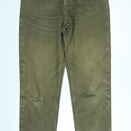 Lands' End Womens Green  Denim Straight Jeans Size 14 L30 in