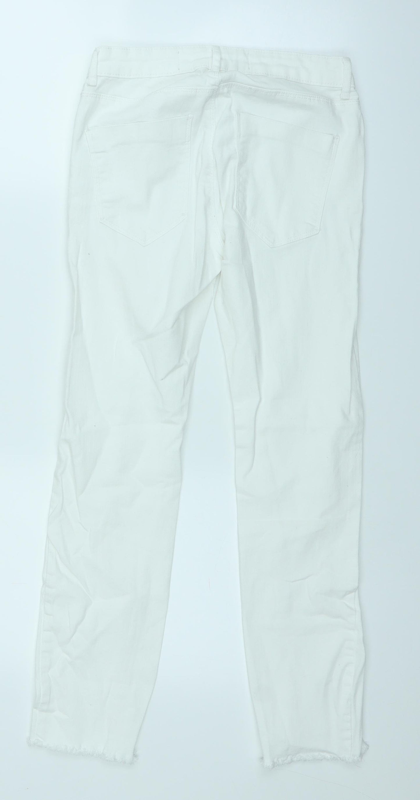 Primark Womens White  Denim Straight Jeans Size 6 L24 in