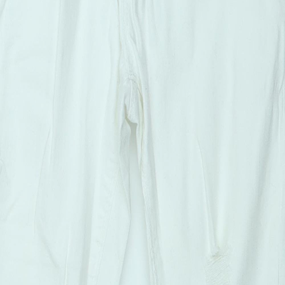 Primark Womens White  Denim Straight Jeans Size 6 L24 in