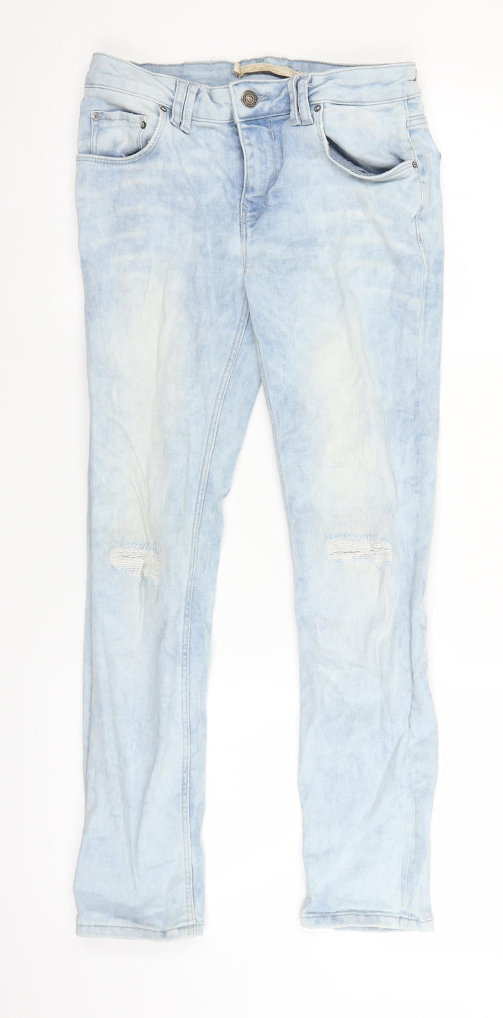 Leana Woman Womens Blue  Denim Straight Jeans Size 4 L25 in