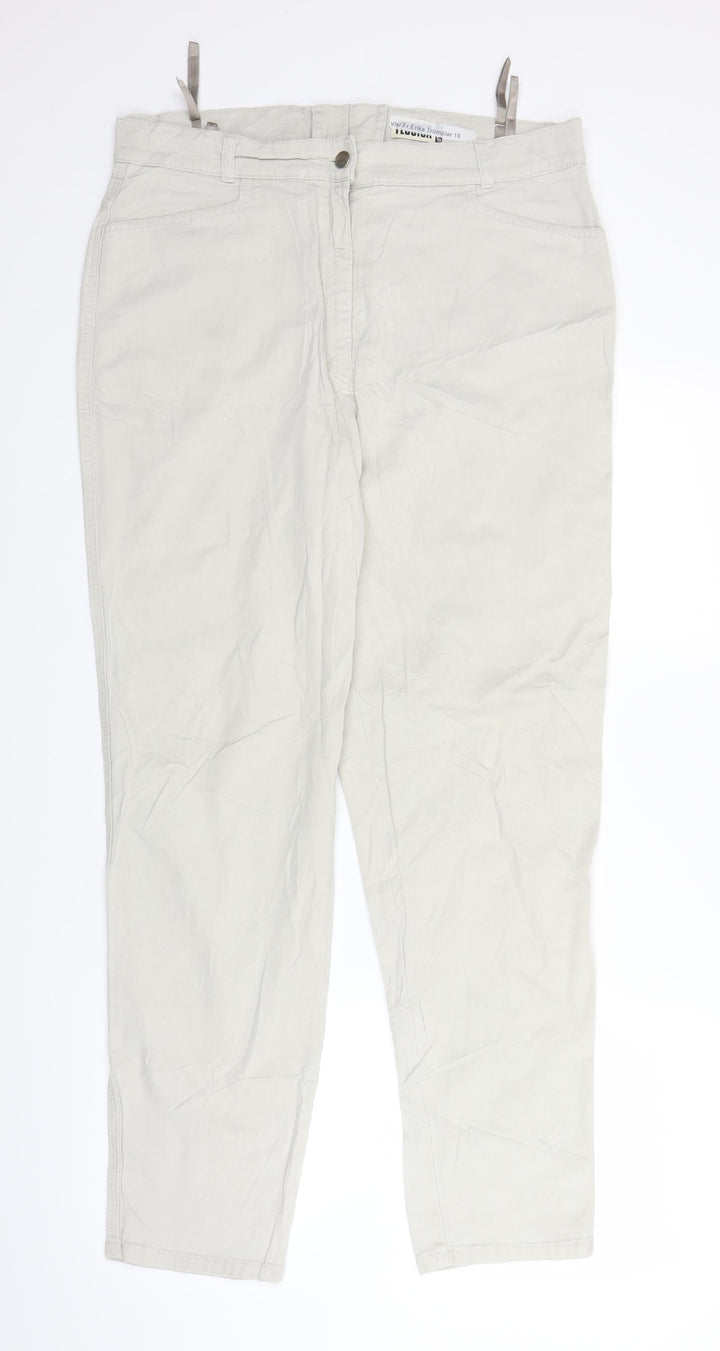 C&A Womens Grey  Denim Straight Jeans Size 20 L29 in
