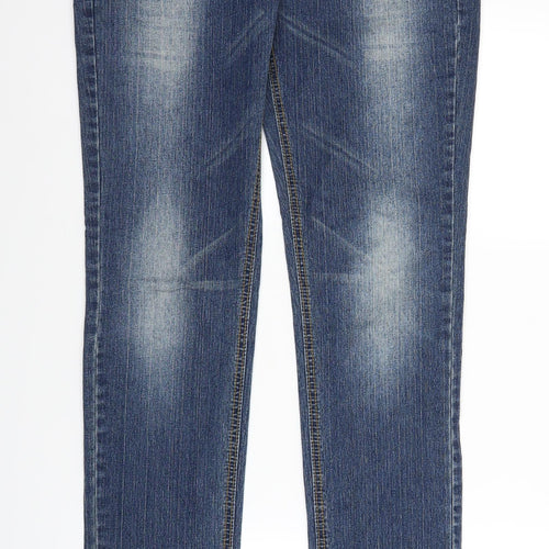 Koe Womens Blue  Denim Straight Jeans Size L L33 in