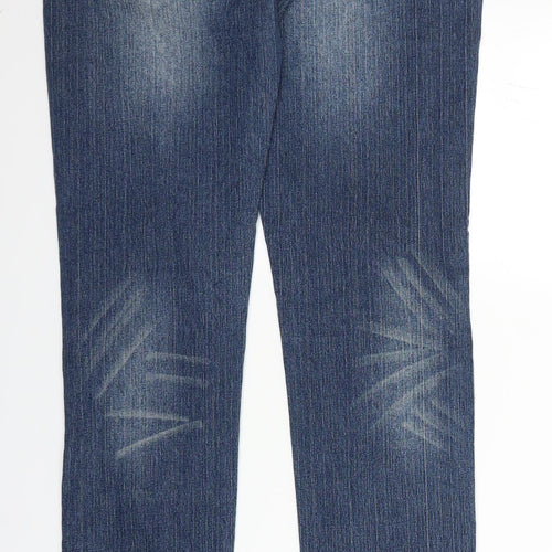 Koe Womens Blue  Denim Straight Jeans Size L L33 in
