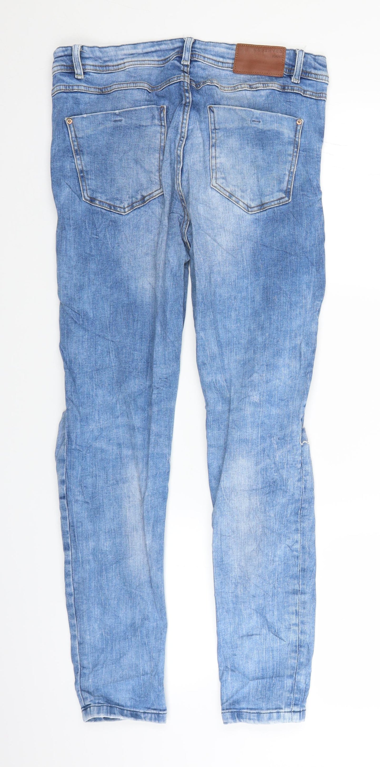 RESERVED Womens Blue  Denim Straight Jeans Size 30 in L26 in