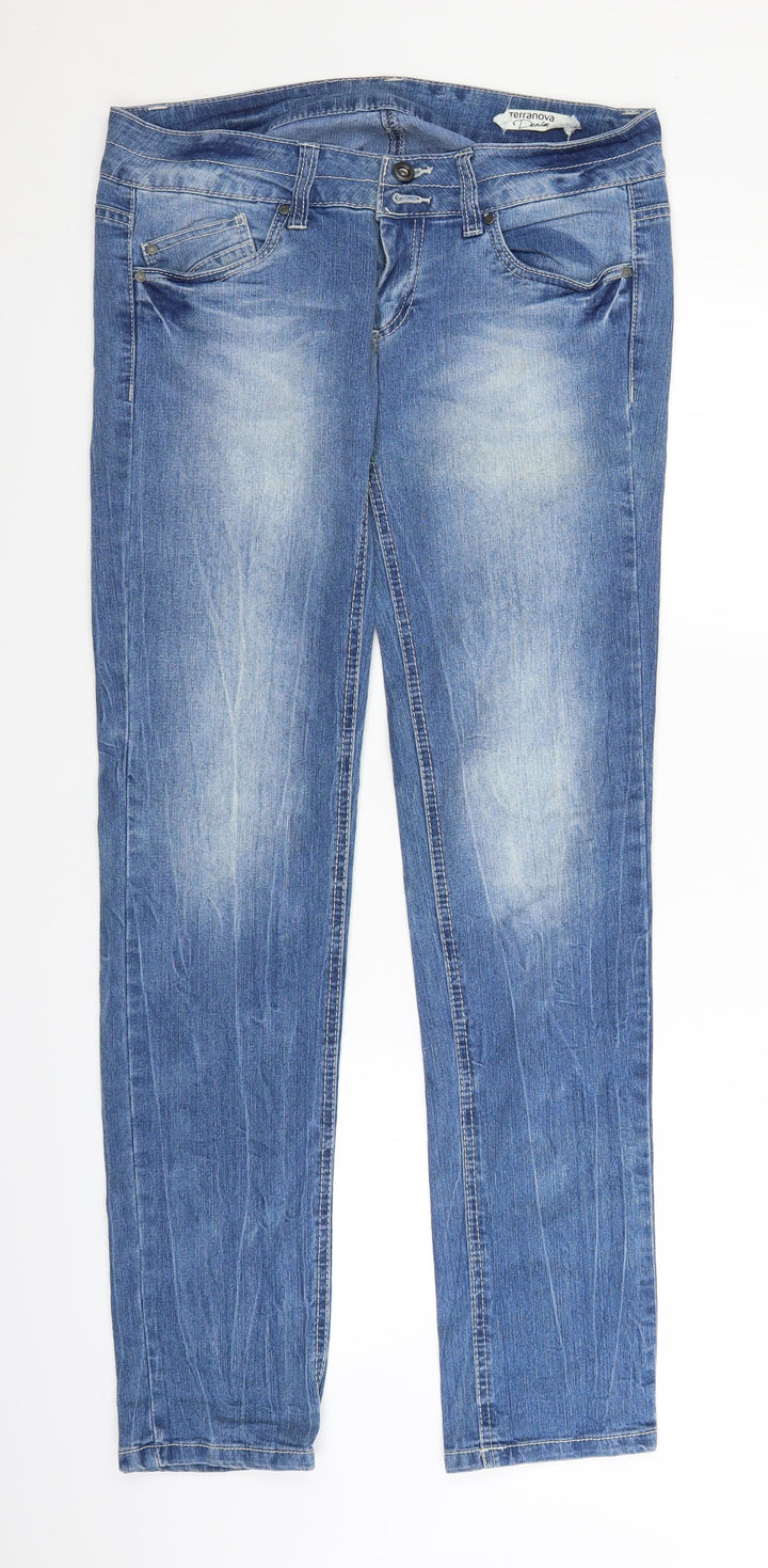 Terranova Womens Blue  Denim Straight Jeans Size L L31 in