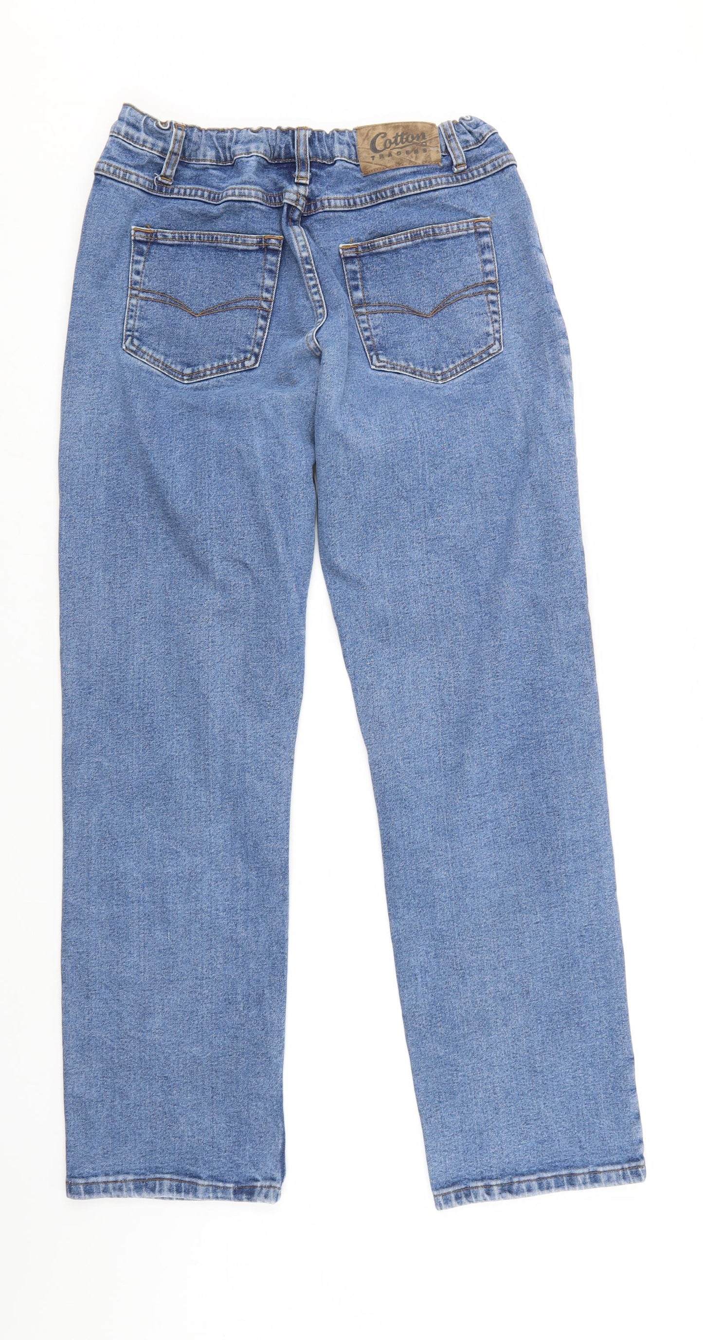 Cotton Traders Womens Blue  Denim Skinny Jeans Size 18 L31 in - Elastic Waist