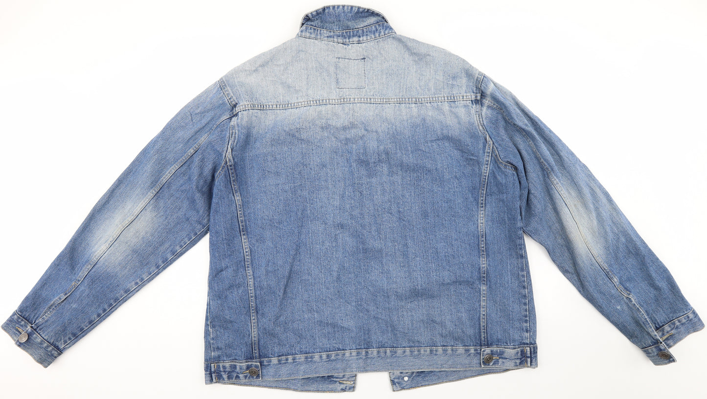 Peacocks Mens Blue  Denim Jacket  Size 2XL