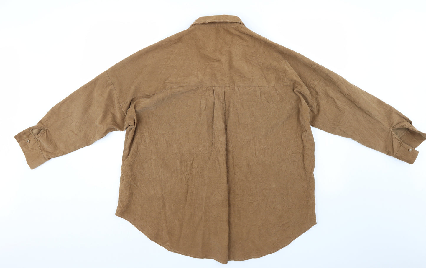 Zara Womens Brown   Basic Button-Up Size M