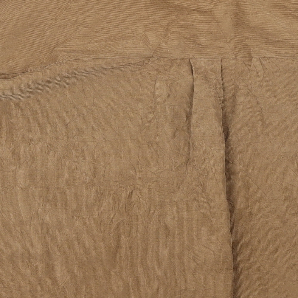 Zara Womens Brown   Basic Button-Up Size M