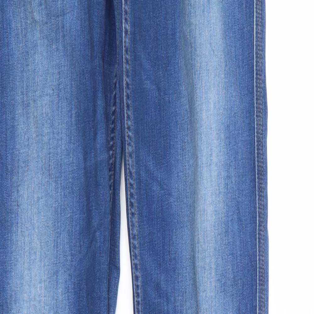 MNG Womens Blue  Denim Bootcut Jeans Size 12 L34 in