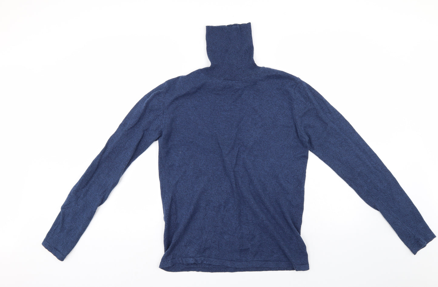 Solid Womens Blue   Pullover Jumper Size S