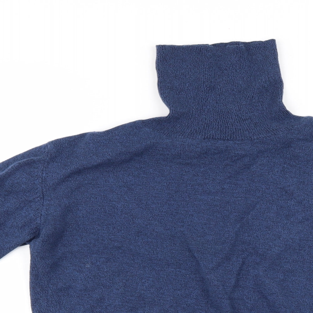 Solid Womens Blue   Pullover Jumper Size S