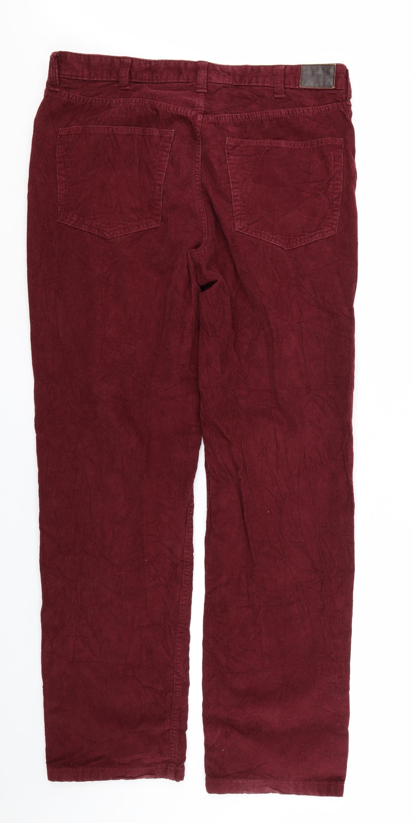 Lands End Mens Red  Corduroy Straight Jeans Size 38 L32 in
