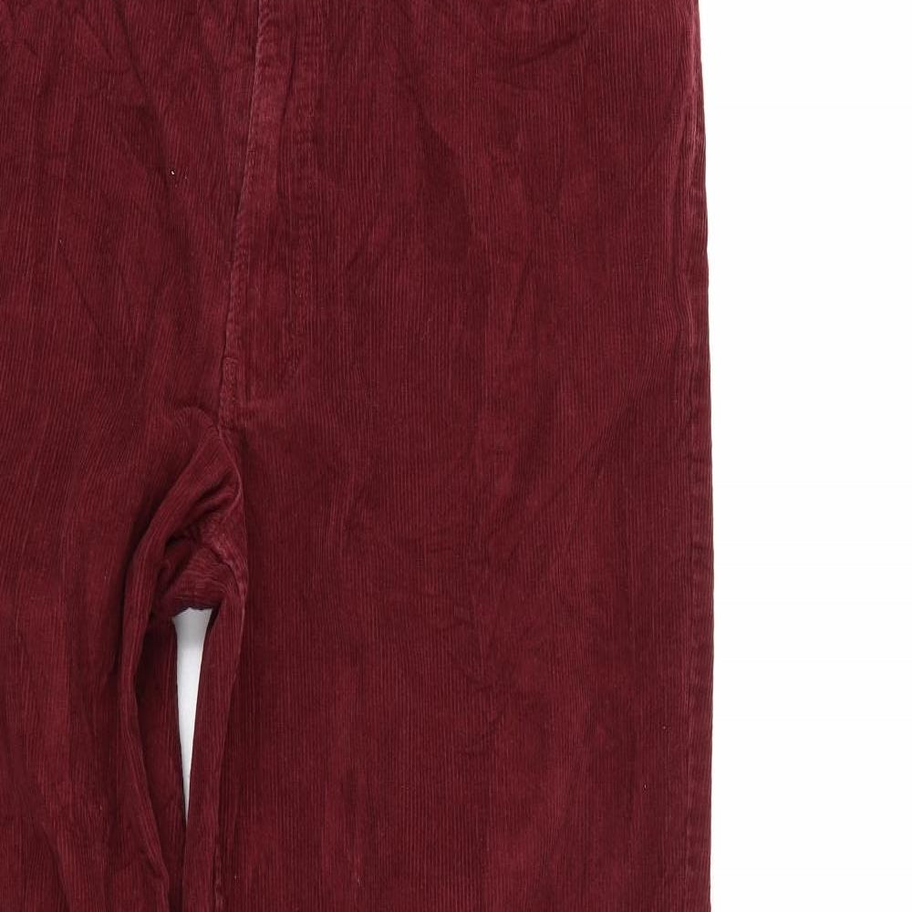 Lands End Mens Red  Corduroy Straight Jeans Size 38 L32 in