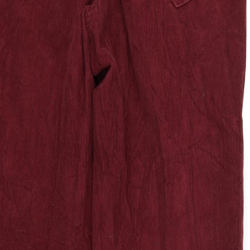 Lands End Mens Red  Corduroy Straight Jeans Size 38 L32 in