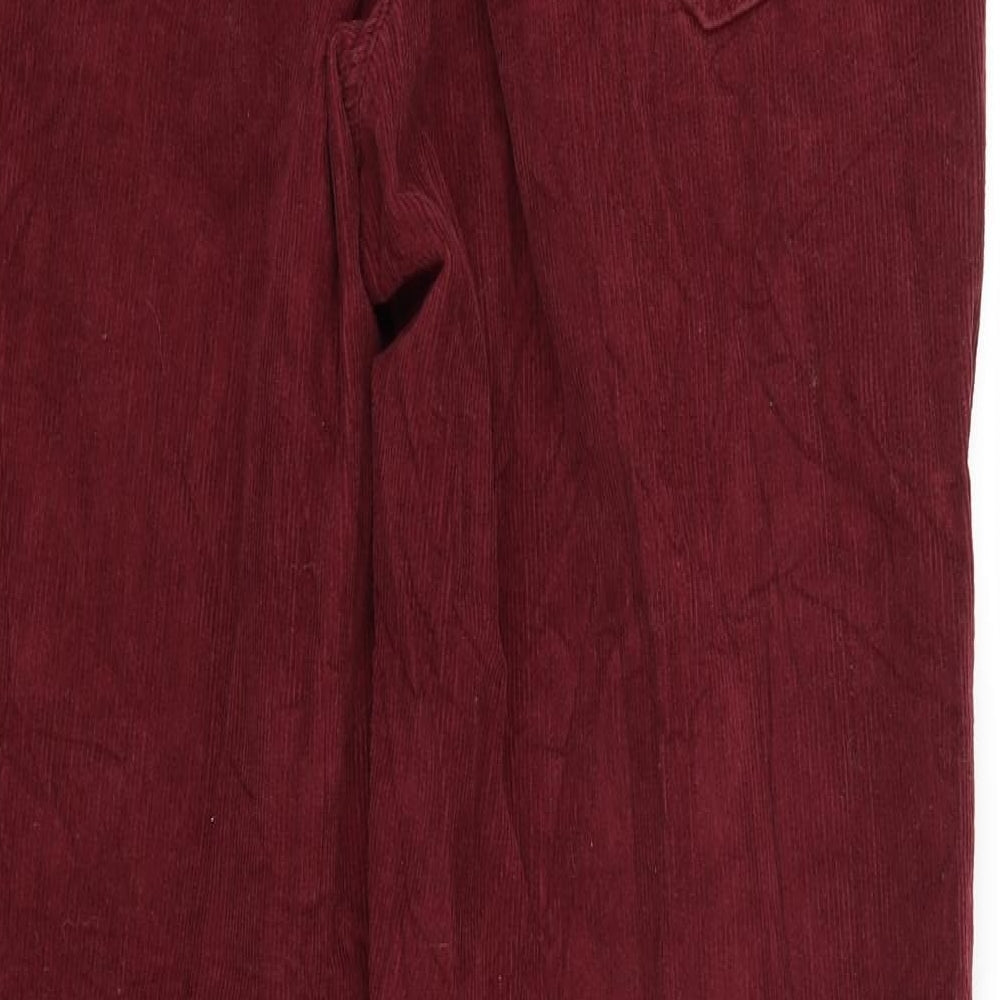 Lands End Mens Red  Corduroy Straight Jeans Size 38 L32 in