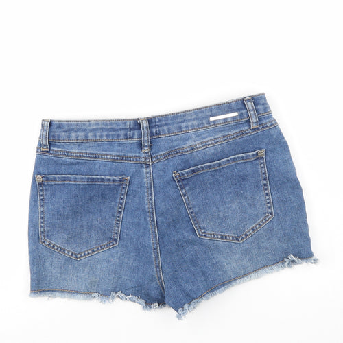 Lipsey Womens Blue  Denim Mom Shorts Size 12 - Distressed