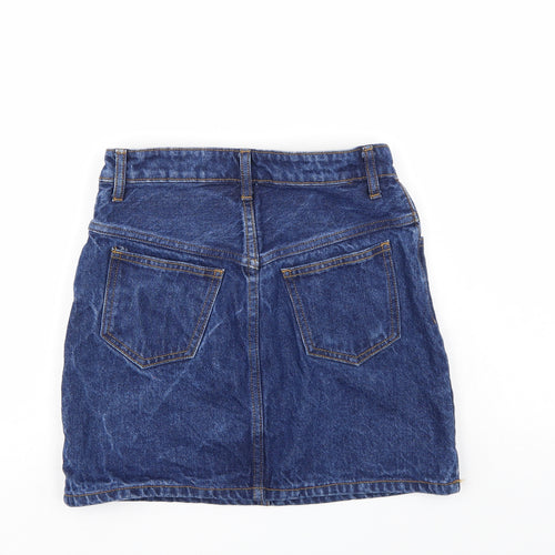 J Galt Womens Blue  Denim A-Line Skirt Size S