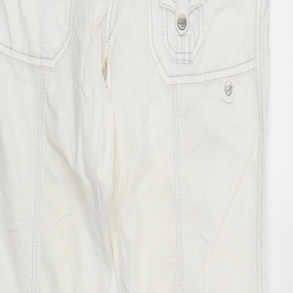 Play Womens White   Cargo Trousers Size 34 in L29 in