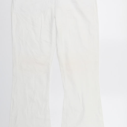 Identic Mens White  Denim Bootcut Jeans Size 42 L32 in