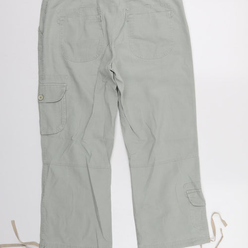 Principles Womens Green   Cropped Trousers Size 12 L24 in - Cargo Pants