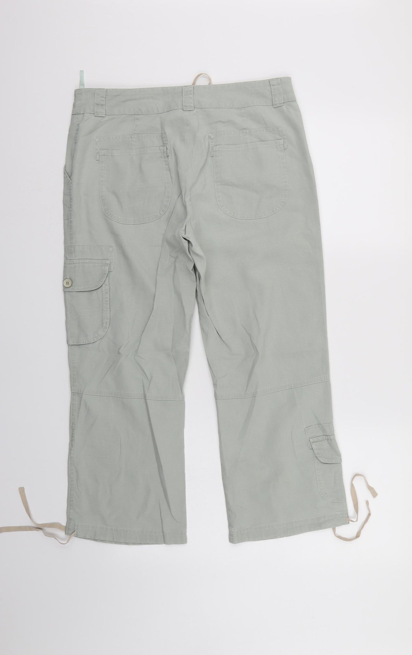 Principles Womens Green   Cropped Trousers Size 12 L24 in - Cargo Pants