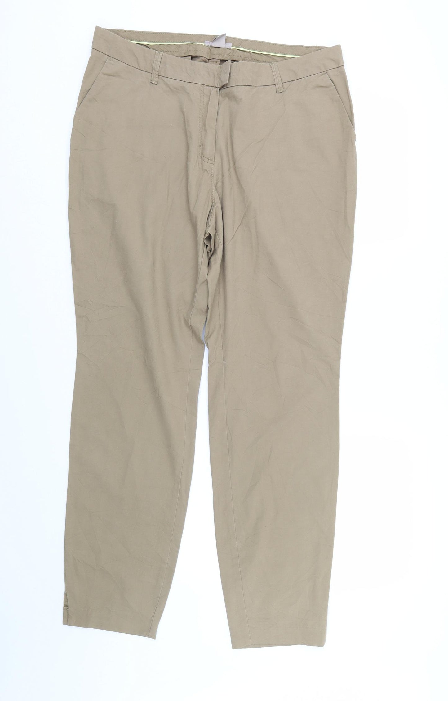 H&M Womens Beige   Trousers  Size 18 L29 in