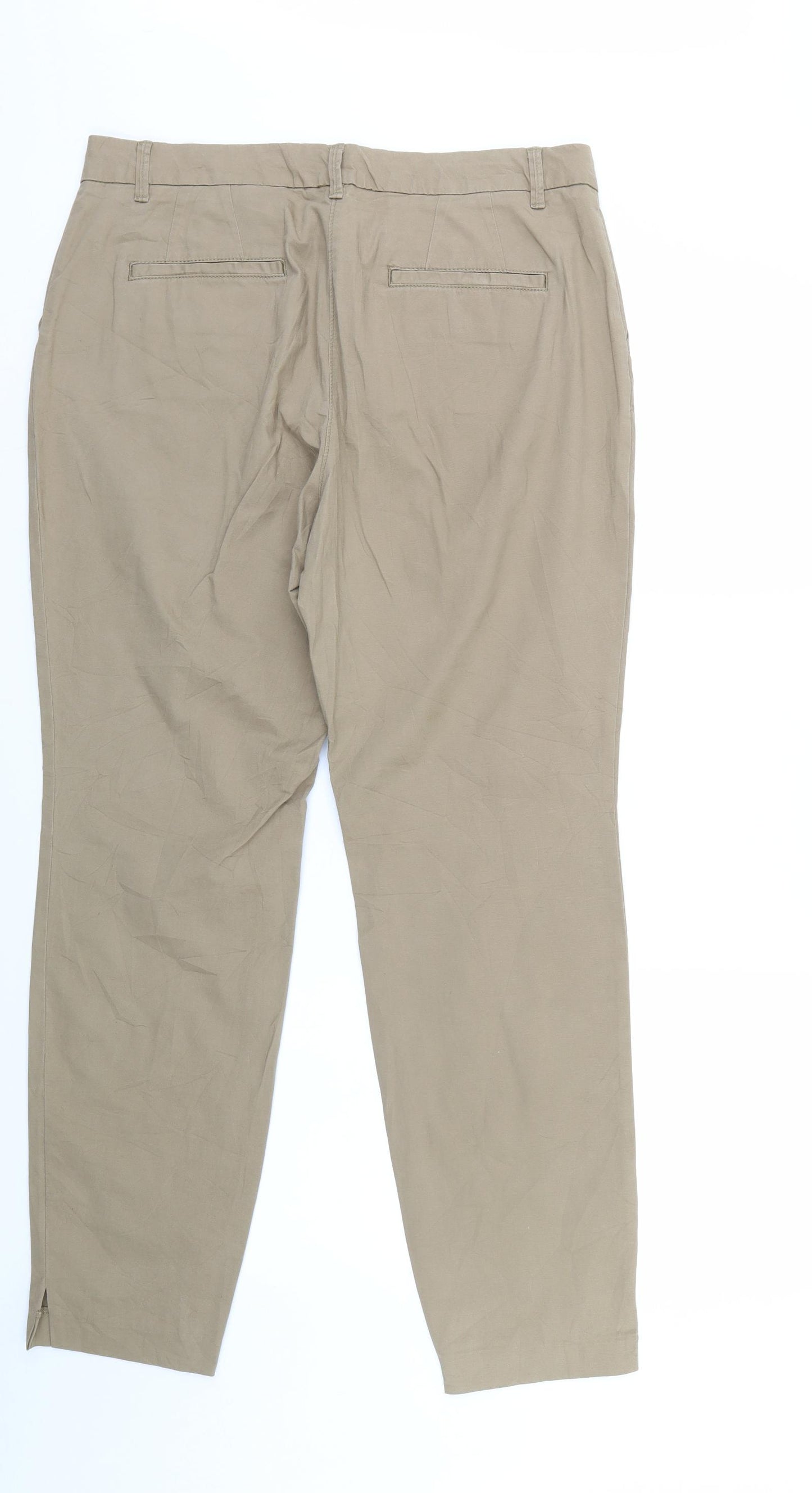 H&M Womens Beige   Trousers  Size 18 L29 in
