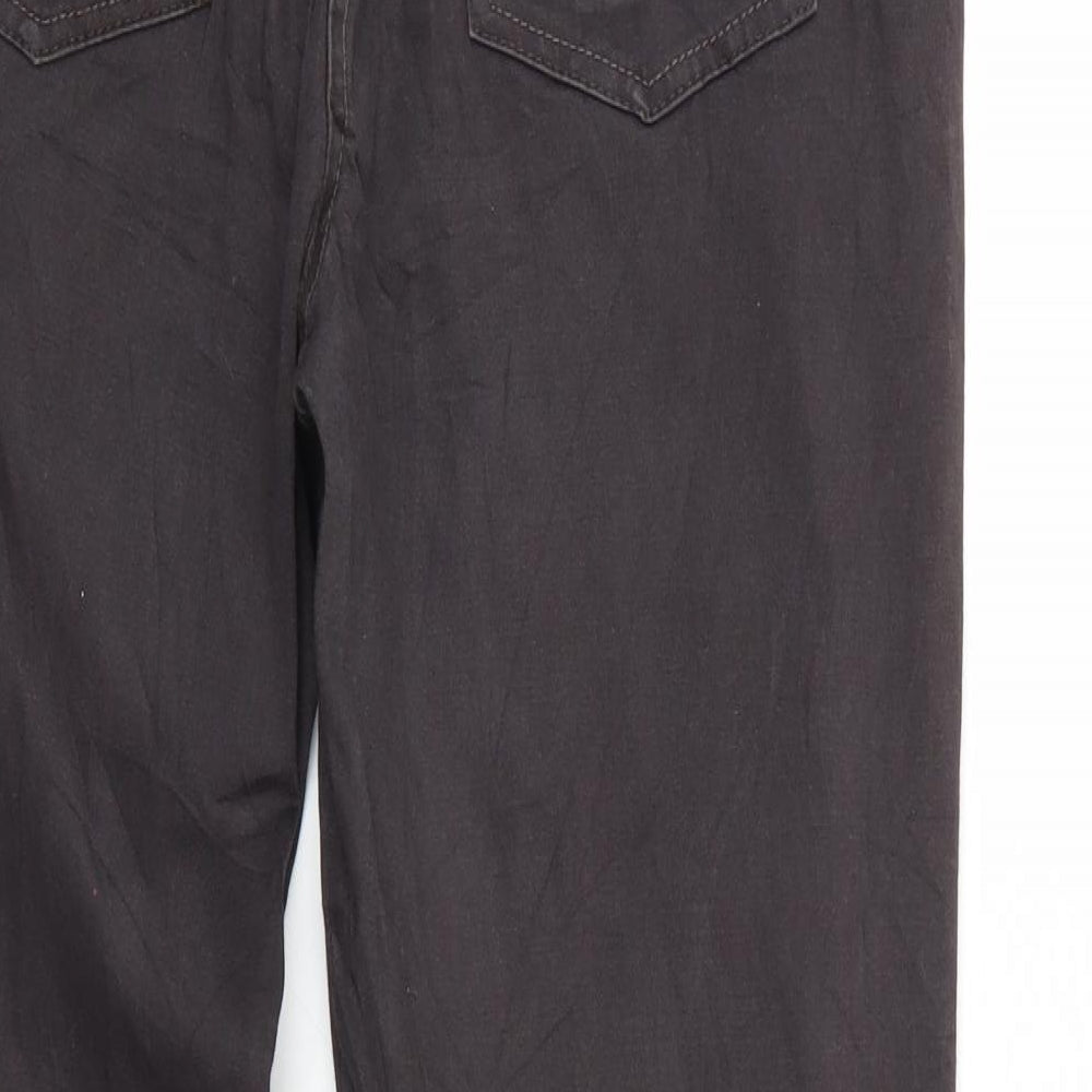 Diva Womens Brown  Denim Straight Jeans Size 12 L27 in