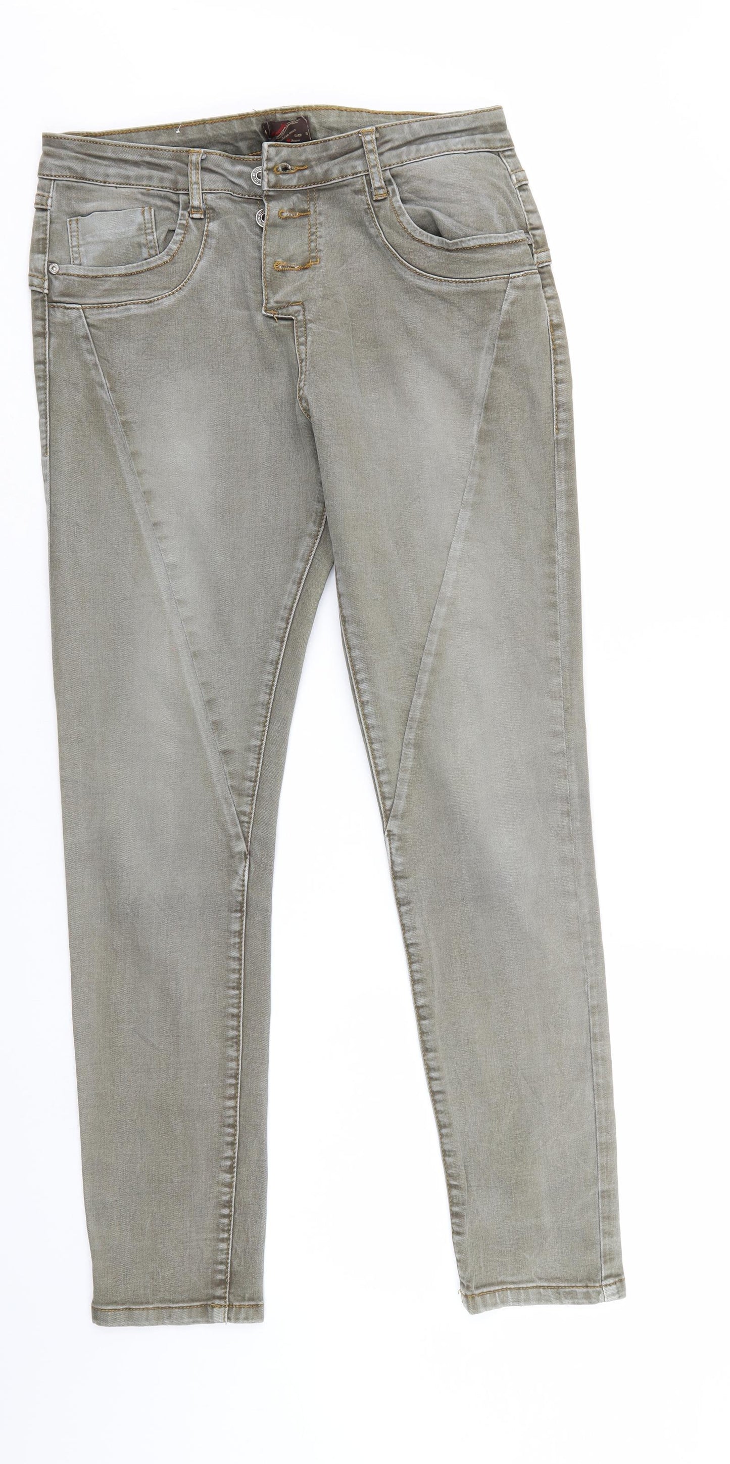 Onado Womens Grey  Denim Tapered Jeans Size 8 L28 in