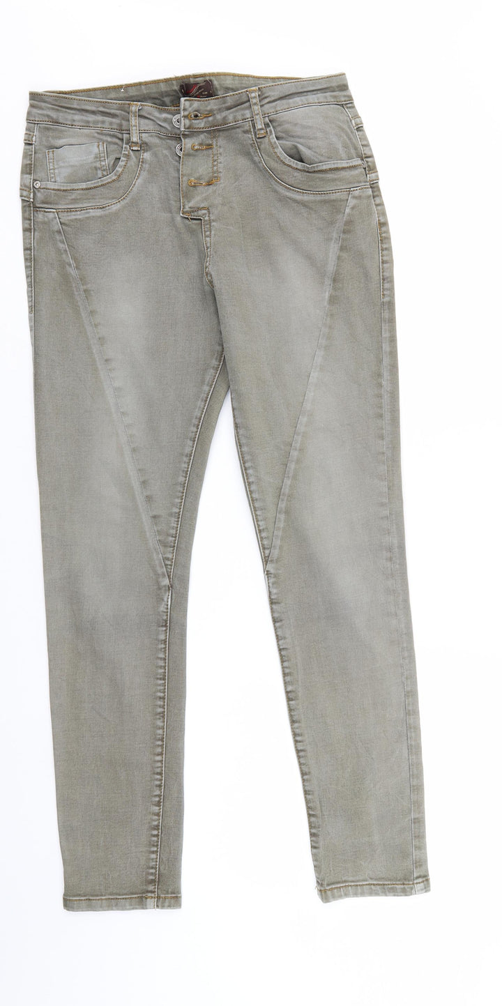 Onado Womens Grey  Denim Tapered Jeans Size 8 L28 in