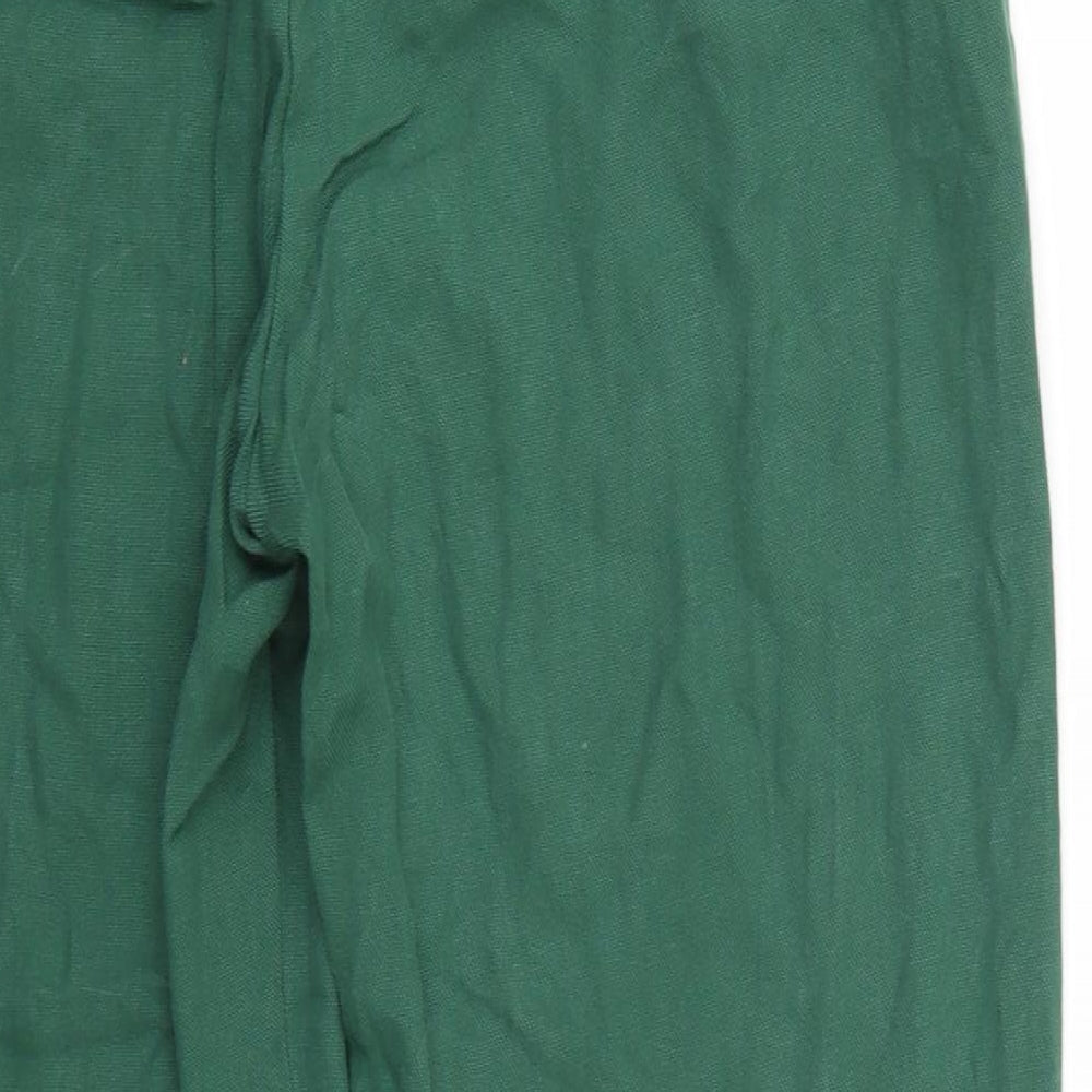 Zara Womens Green   Cropped Trousers Size S L21 in