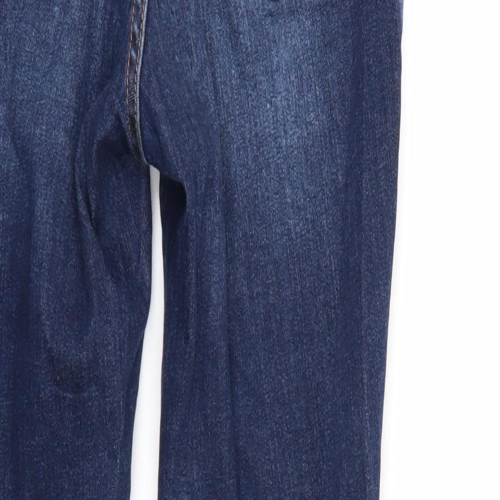 F&F Womens Blue  Denim Straight Jeans Size 10 L27 in