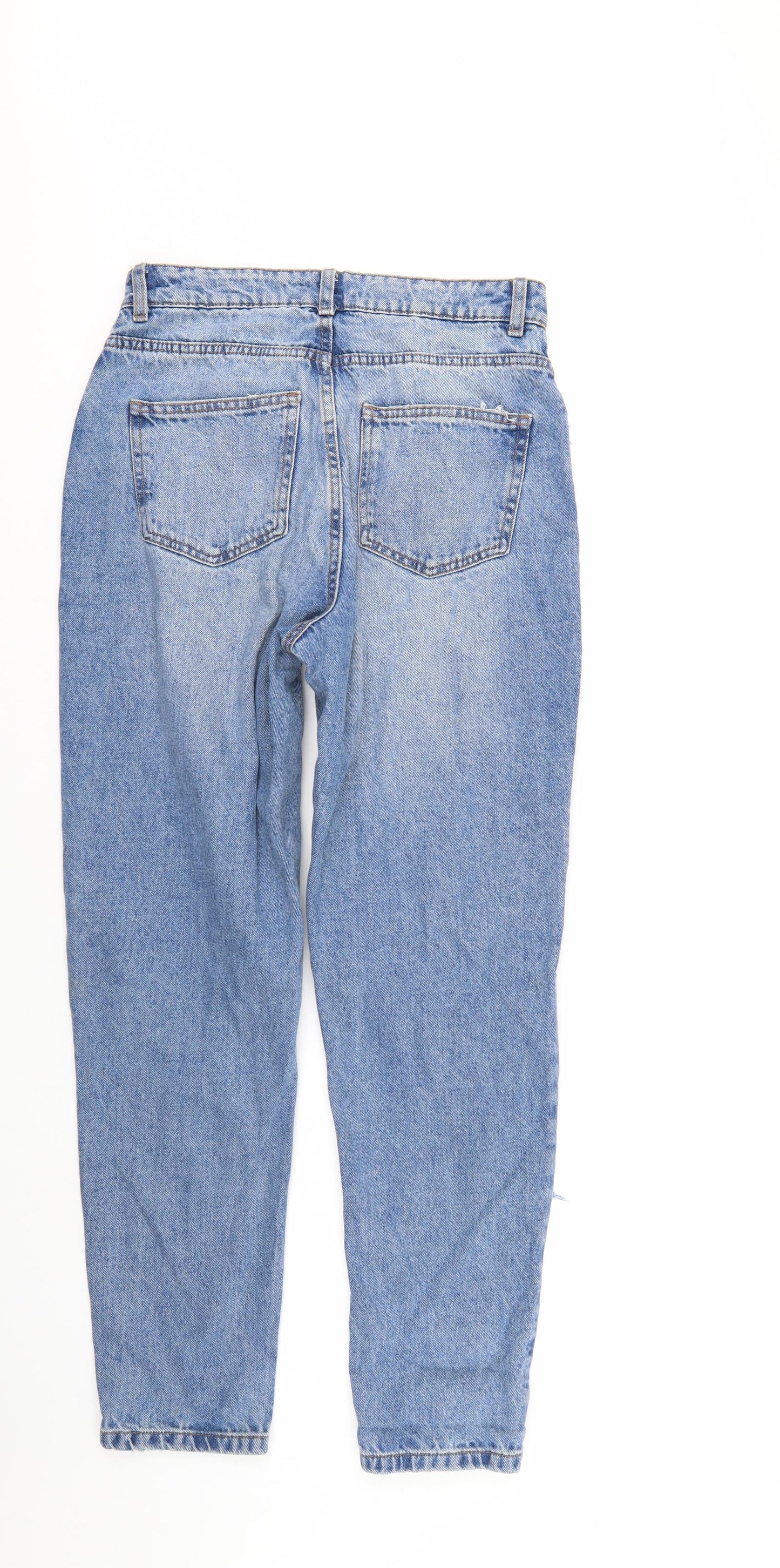 Denim & Co. Womens Blue  Denim Straight Jeans Size 8 L28 in