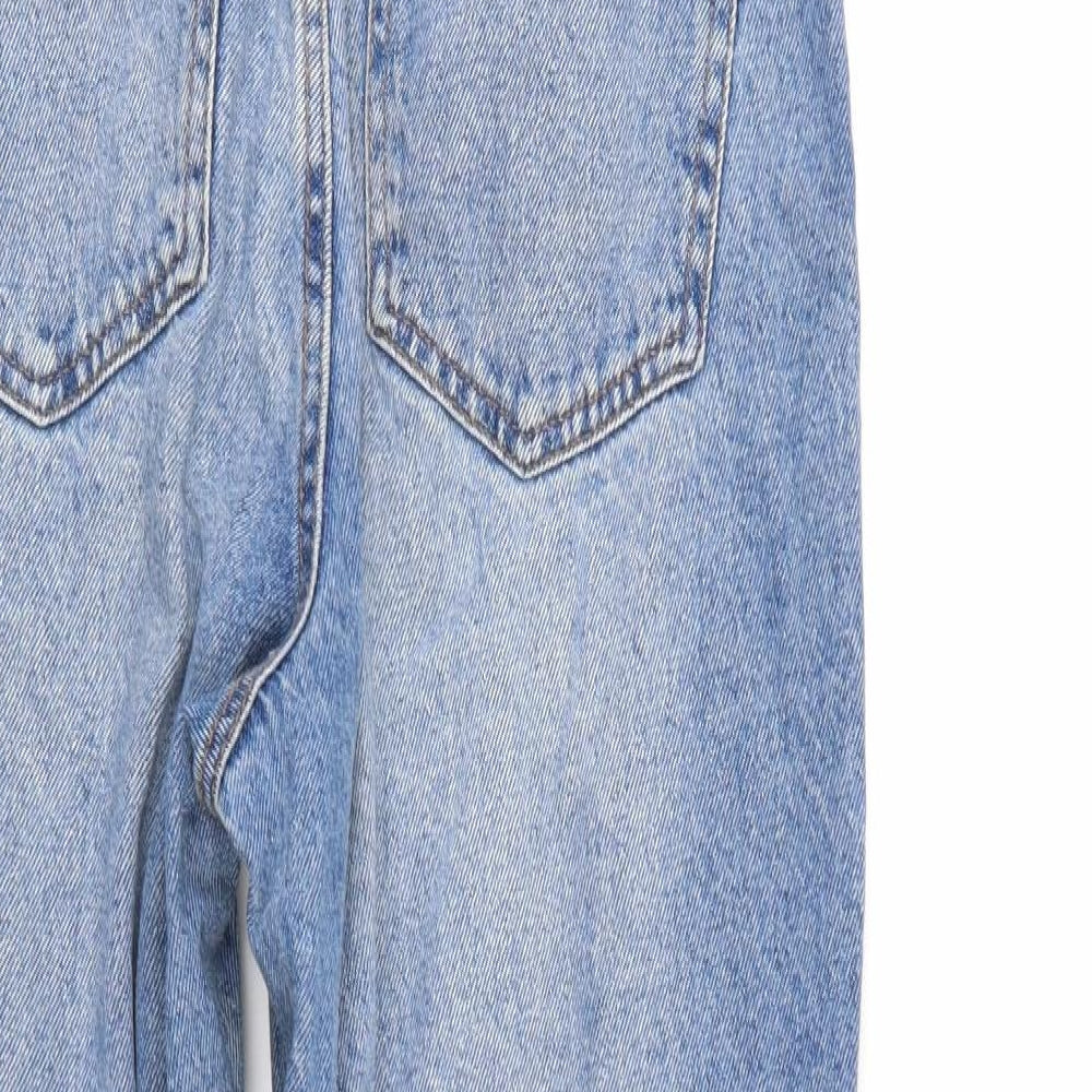 Denim & Co. Womens Blue  Denim Straight Jeans Size 8 L28 in