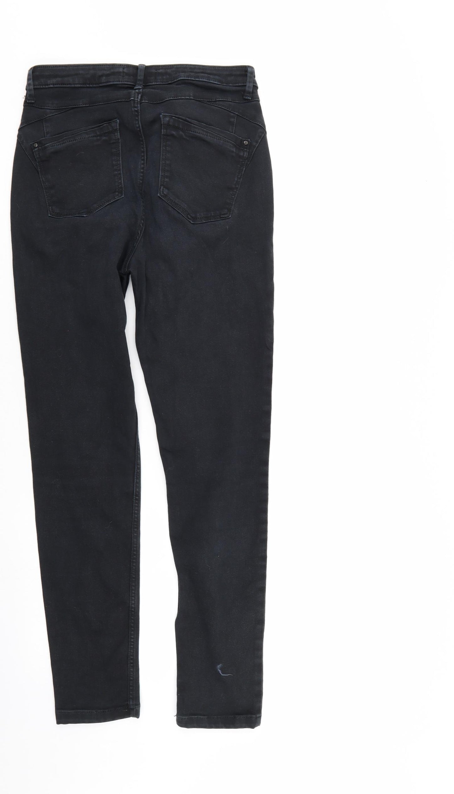 M&S Womens Black  Denim Skinny Jeans Size 10 L28 in
