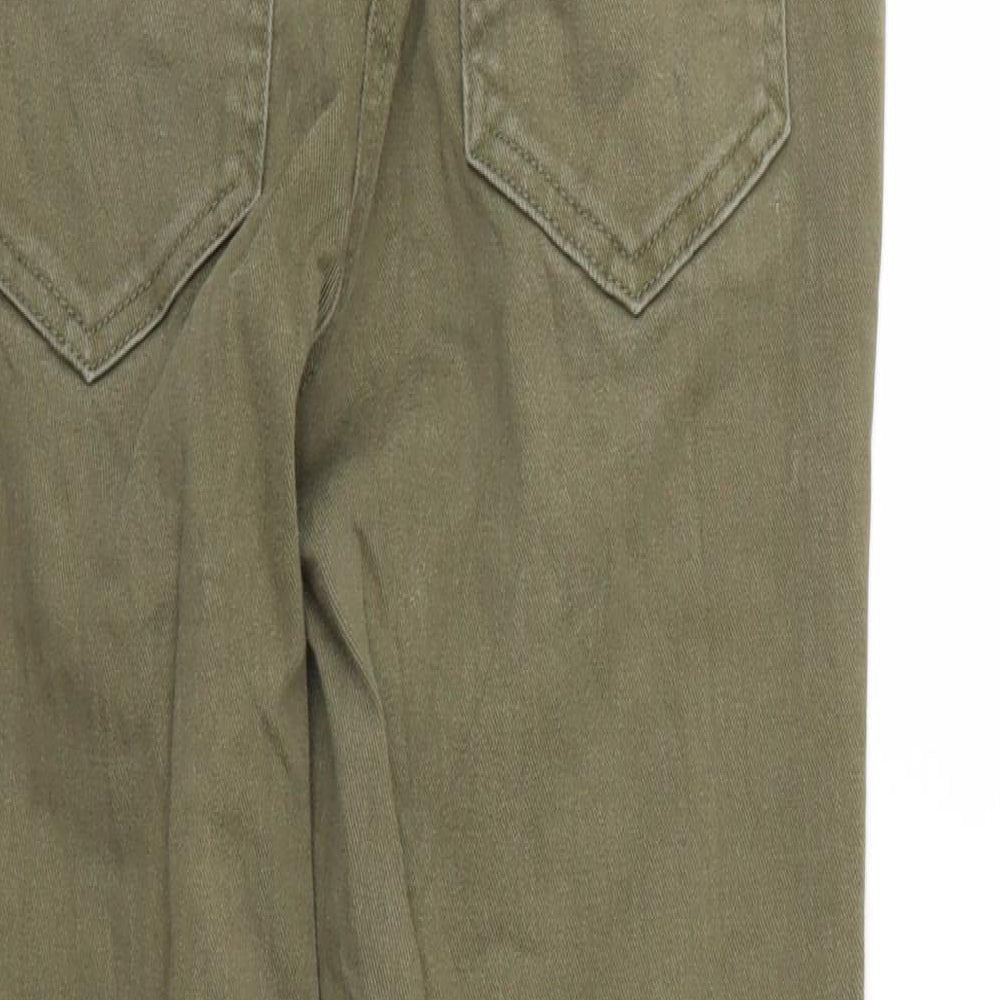 F&F Womens Green  Denim Cropped Jeans Size 8 L23 in