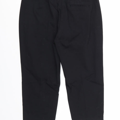 M&S Womens Black   Cropped Trousers Size 14 L20 in
